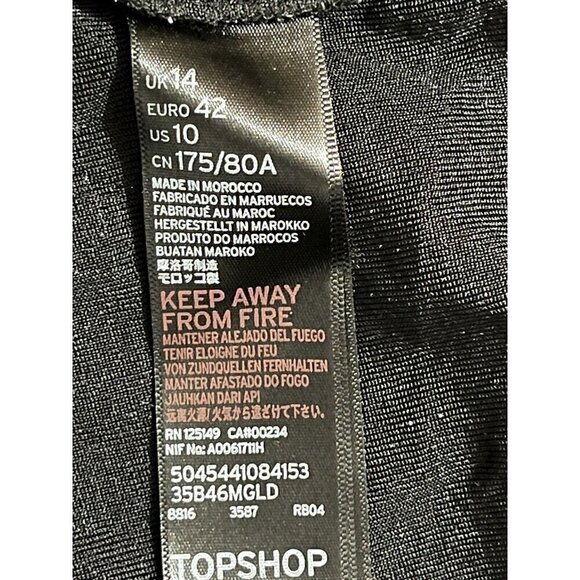 Topshop Women's Smocked Off The Shoulder Dress Size 10 US fits like 10-12 - Picture 3 of 9